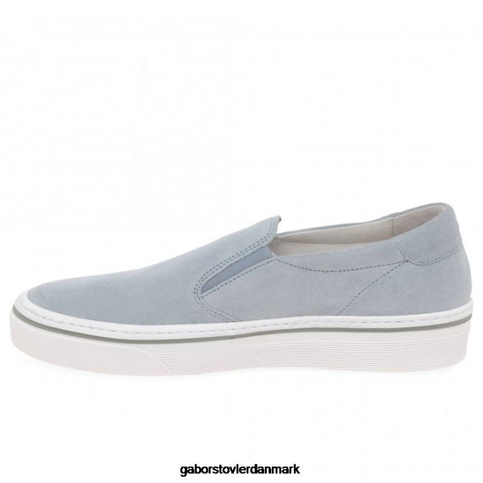 Gabor Kvinder kompas slip på fritidssko 4T2H6326 fodtøj himmel ruskind