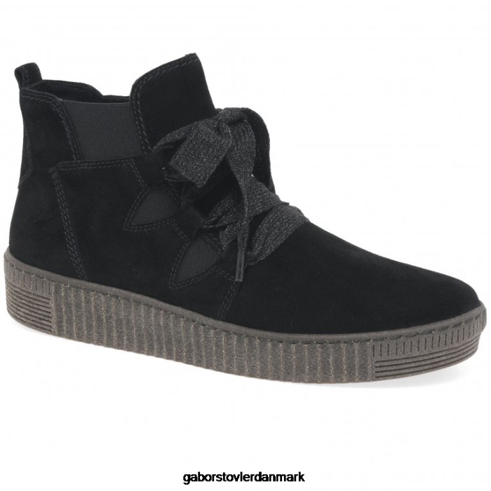 Gabor Kvinder lanse ankelstøvler 4T2H6230 fodtøj sort ruskind