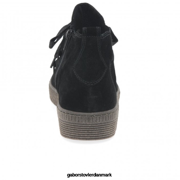 Gabor Kvinder lanse ankelstøvler 4T2H6230 fodtøj sort ruskind