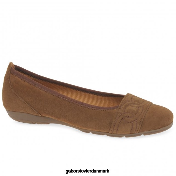 Gabor Kvinder lighedssko 4T2H617 fodtøj ny whisky ruskind