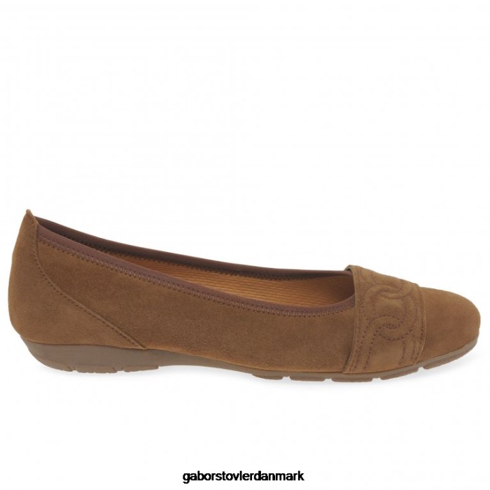 Gabor Kvinder lighedssko 4T2H617 fodtøj ny whisky ruskind