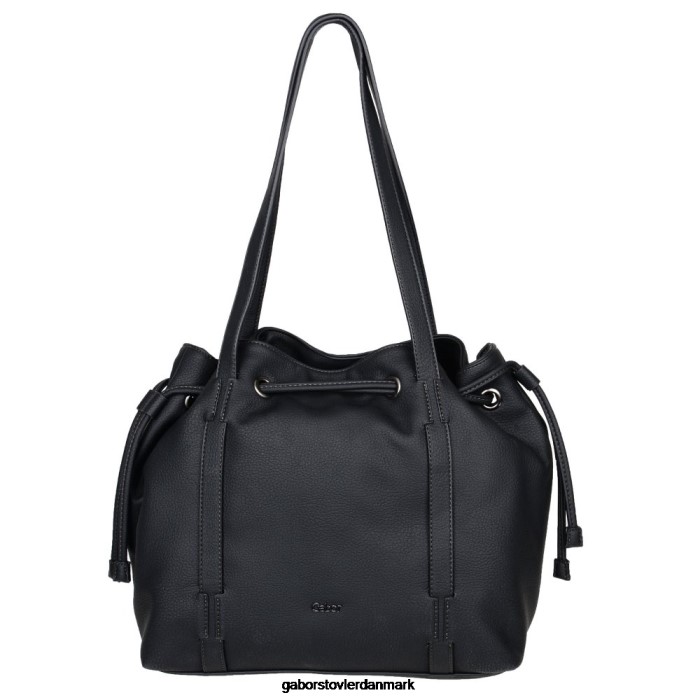 Gabor Kvinder malu skuldertaske med snoretræk 4T2H6292 tilbehør sort print