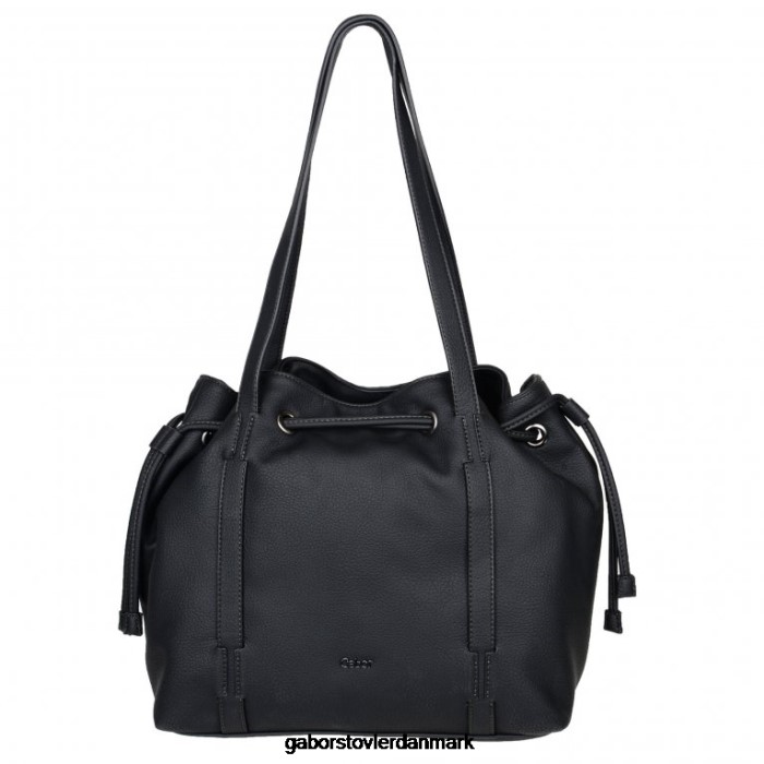 Gabor Kvinder malu skuldertaske med snoretræk 4T2H6292 tilbehør sort print
