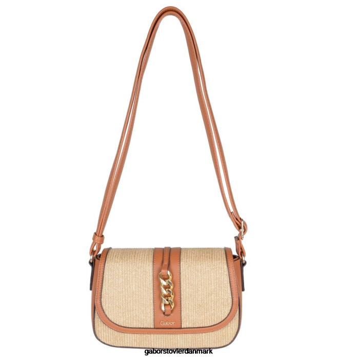 Gabor Kvinder manu sadeltaske håndtaske 4T2H6307 tilbehør blandet cognac