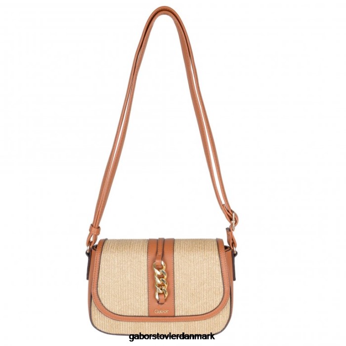 Gabor Kvinder manu sadeltaske håndtaske 4T2H6307 tilbehør blandet cognac