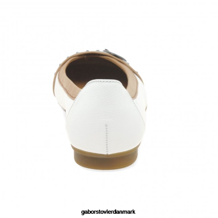 Gabor Kvinder michelle afslappede pumps med studs 4T2H694 fodtøj hvid/cognac