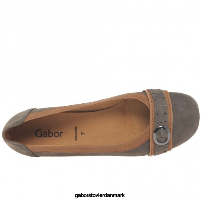 Gabor Kvinder michelle afslappede pumps med studs 4T2H695 fodtøj wallaby/cognac