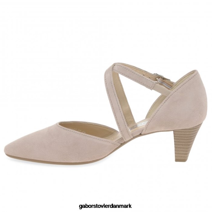 Gabor Kvinder moderne banesko med krydsstrop 4T2H628 fodtøj antik rosa ruskind ss22