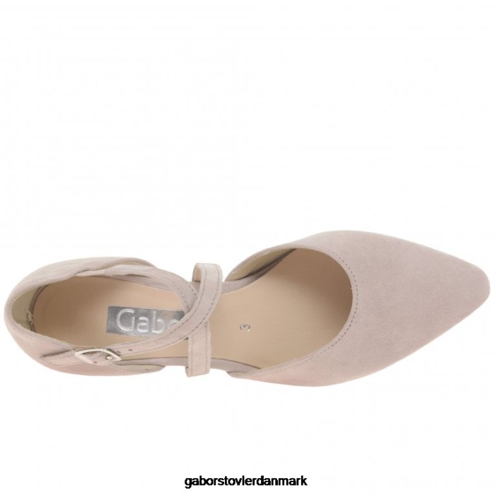 Gabor Kvinder moderne banesko med krydsstrop 4T2H628 fodtøj antik rosa ruskind ss22