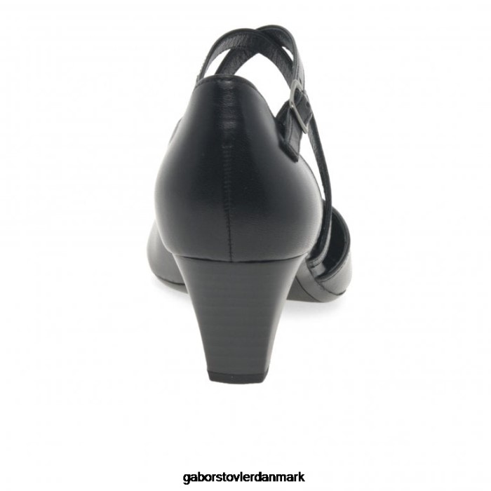 Gabor Kvinder moderne banesko med krydsstrop 4T2H630 fodtøj sort