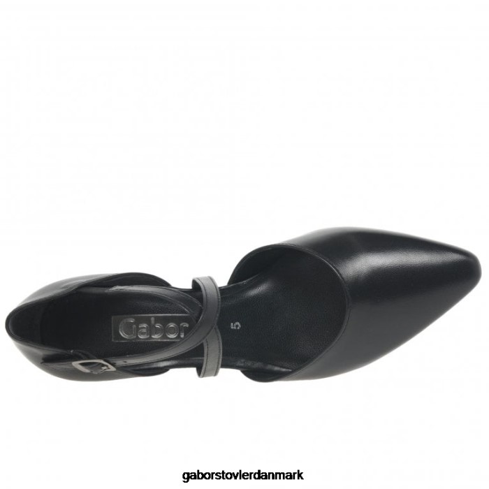 Gabor Kvinder moderne banesko med krydsstrop 4T2H630 fodtøj sort