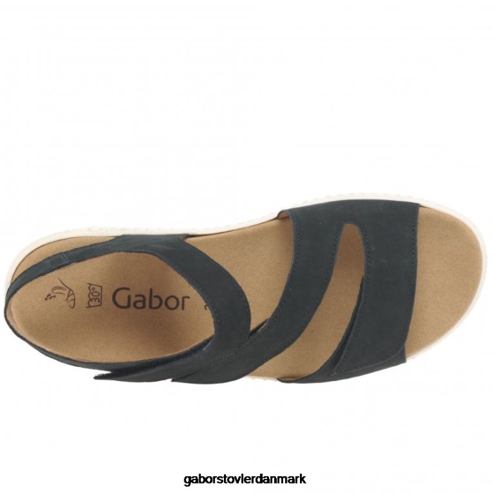 Gabor Kvinder morgenfrue sandaler 4T2H6170 fodtøj natblå nubuck