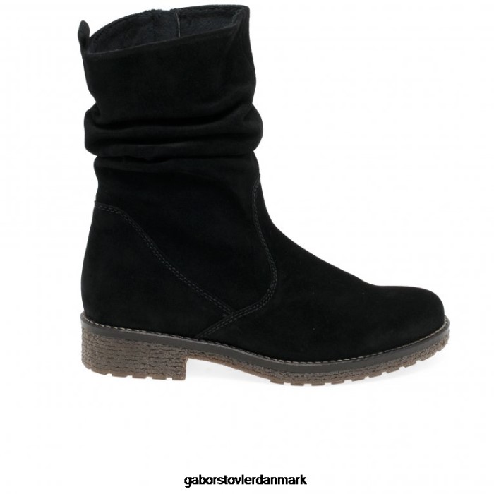 Gabor Kvinder mya ankelstøvler 4T2H6229 fodtøj sort ruskind