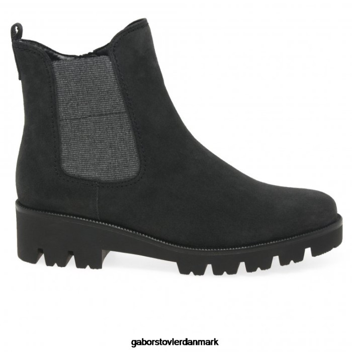 Gabor Kvinder newport chelsea støvler 4T2H6210 fodtøj mørkegrå ruskind