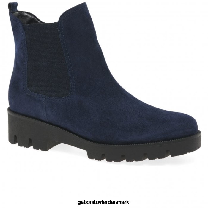 Gabor Kvinder newport chelsea støvler 4T2H6211 fodtøj marine ruskind