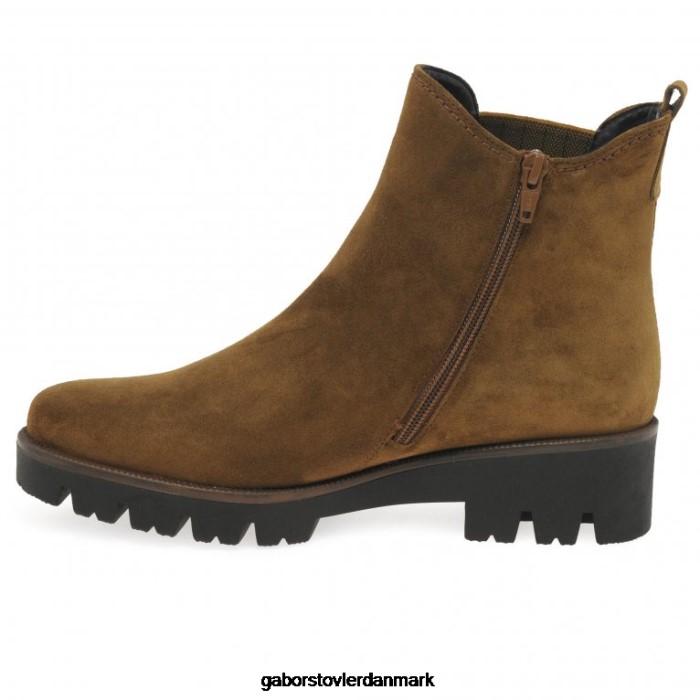 Gabor Kvinder newport chelsea støvler 4T2H6212 fodtøj cognac ruskind