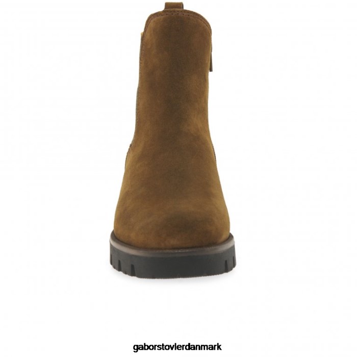 Gabor Kvinder newport chelsea støvler 4T2H6212 fodtøj cognac ruskind