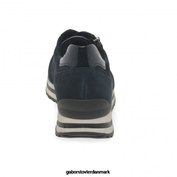 Gabor Kvinder nulon trænere 4T2H6146 fodtøj mørkeblå ruskind