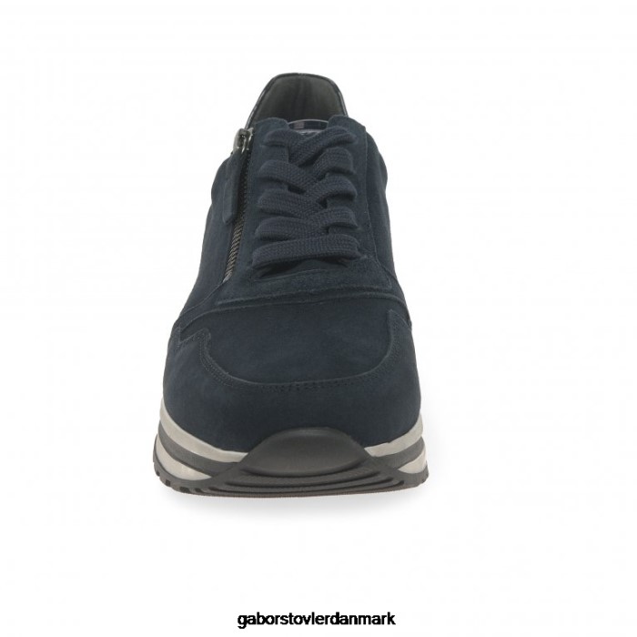 Gabor Kvinder nulon trænere 4T2H6146 fodtøj mørkeblå ruskind