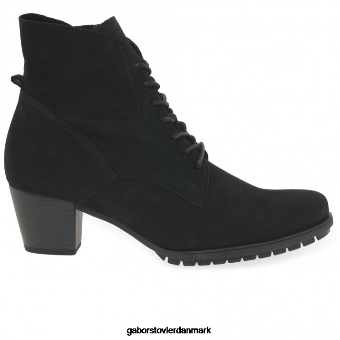 Gabor Kvinder optimale ankelstøvler 4T2H6247 fodtøj sort nubuck