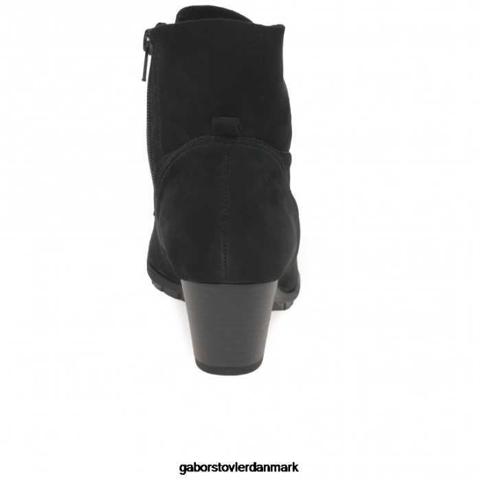 Gabor Kvinder optimale ankelstøvler 4T2H6247 fodtøj sort nubuck