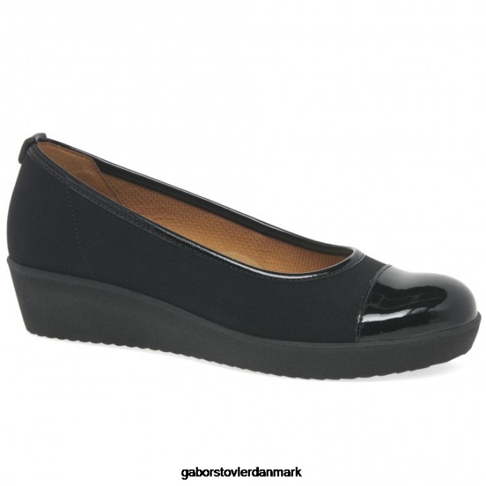 Gabor Kvinder orient wide fit casual sko 4T2H698 fodtøj sort