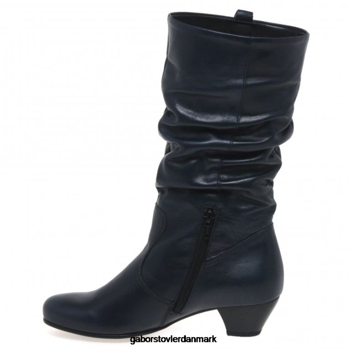 Gabor Kvinder rachel læder støvler med bred pasform 4T2H6260 fodtøj midnat