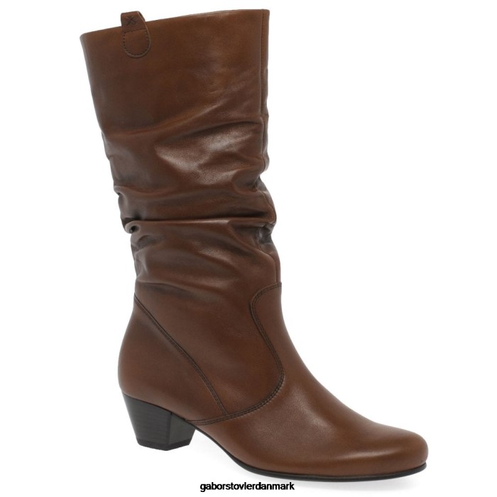 Gabor Kvinder rachel læder støvler med bred pasform 4T2H6261 fodtøj sattel