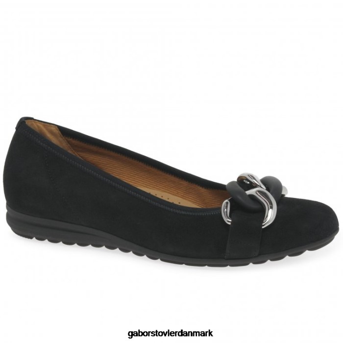 Gabor Kvinder sabia fritidssko 4T2H623 fodtøj sort ruskind