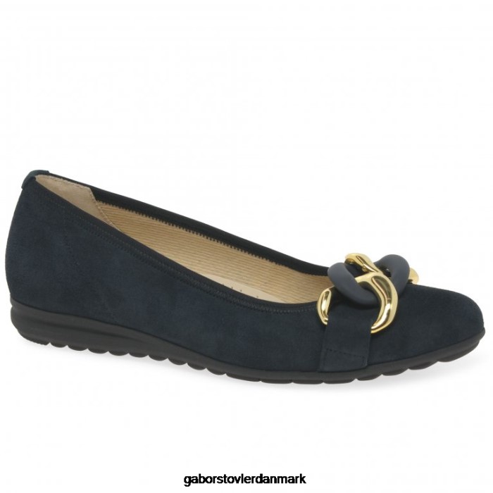 Gabor Kvinder sabia fritidssko 4T2H66 fodtøj mørkeblå ruskind