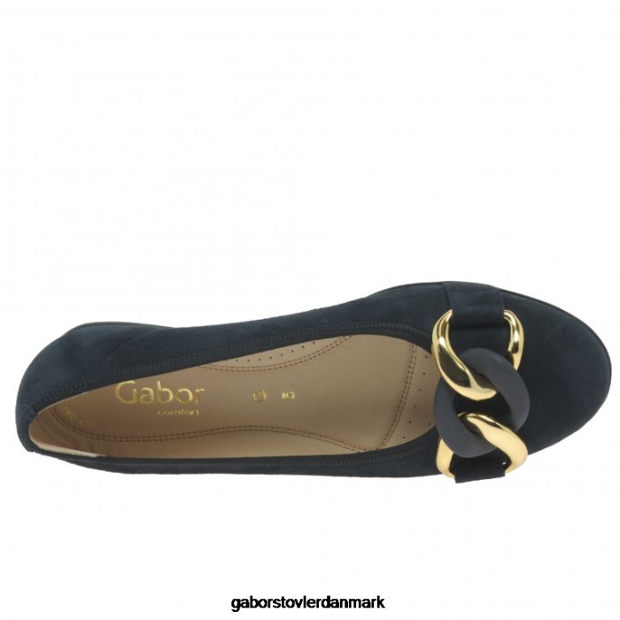 Gabor Kvinder sabia fritidssko 4T2H66 fodtøj mørkeblå ruskind