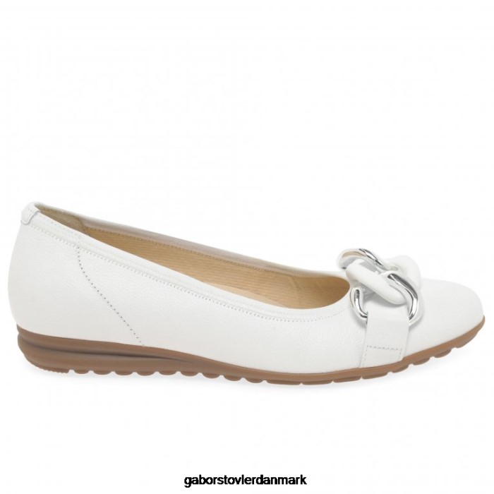 Gabor Kvinder sabia fritidssko 4T2H67 fodtøj hvidt læder