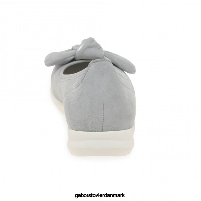 Gabor Kvinder salerna sko 4T2H621 fodtøj lysegrå ruskind/metallic