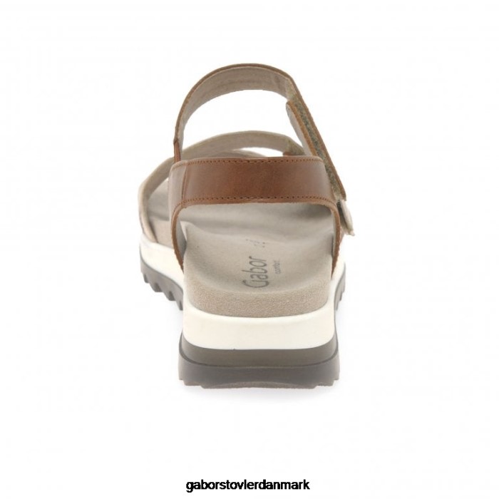 Gabor Kvinder sandaler med lav hæl med stropper 4T2H6172 fodtøj peanut/muschel