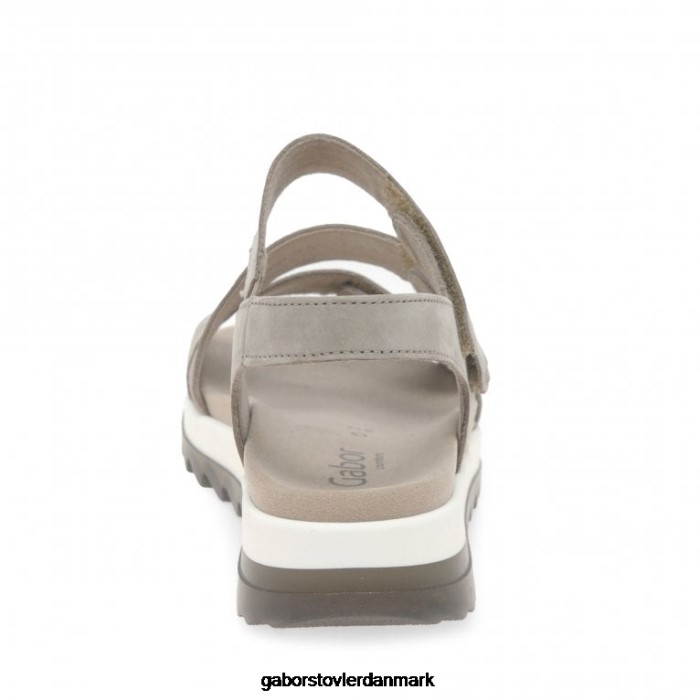 Gabor Kvinder sandaler med lav hæl med stropper 4T2H6173 fodtøj hør nubuck