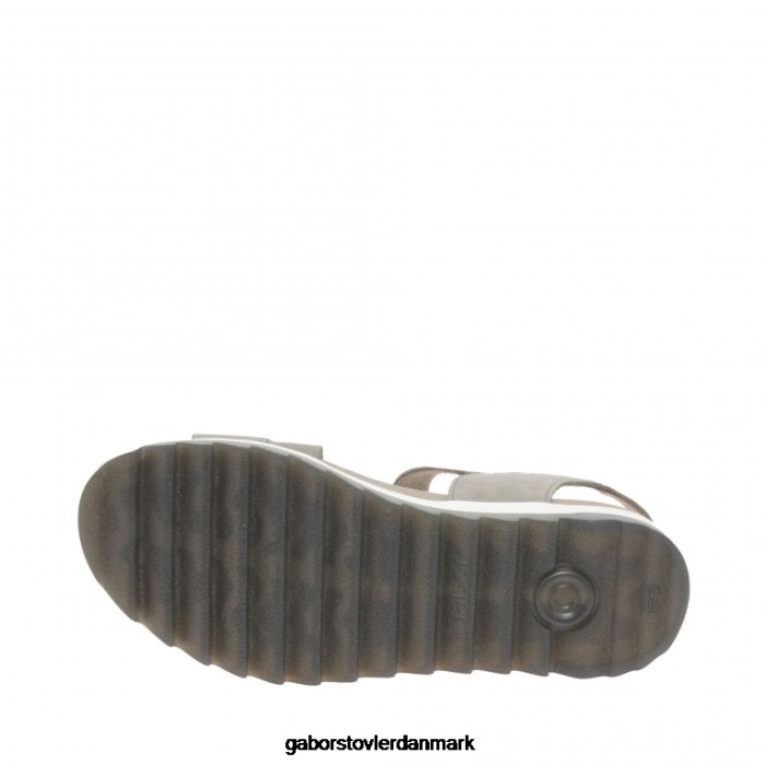 Gabor Kvinder sandaler med lav hæl med stropper 4T2H6173 fodtøj hør nubuck