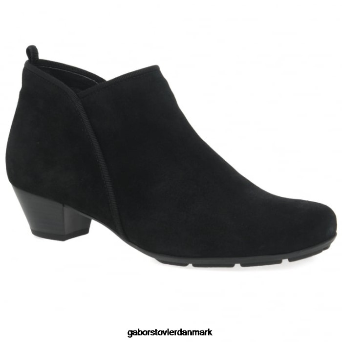 Gabor Kvinder trudy ankelstøvler 4T2H6196 fodtøj sort ruskind