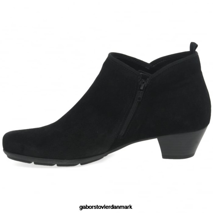 Gabor Kvinder trudy ankelstøvler 4T2H6196 fodtøj sort ruskind