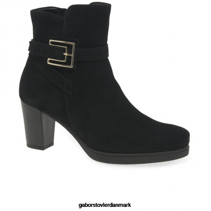 Gabor Kvinder vaad ankelstøvler 4T2H6194 fodtøj sort ruskind