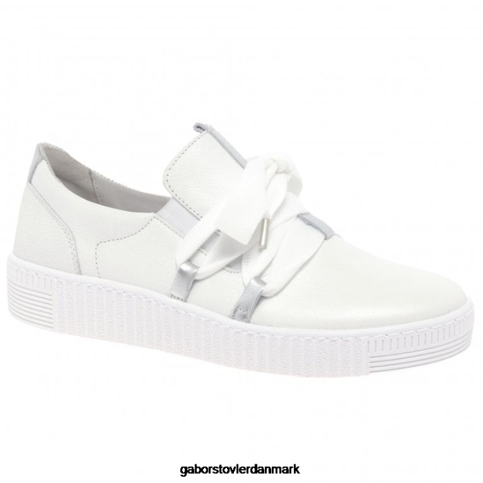 Gabor Kvinder vals fritidssko 4T2H6130 fodtøj hvid/sølv