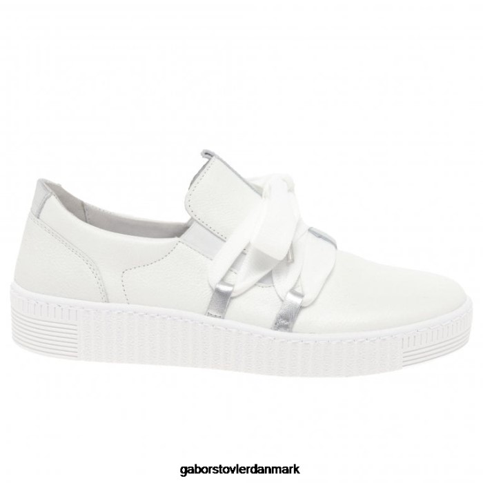 Gabor Kvinder vals fritidssko 4T2H6130 fodtøj hvid/sølv