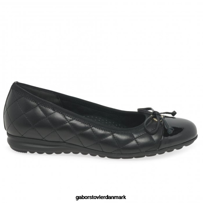 Gabor Kvinder vintergække balletpumper 4T2H614 fodtøj sort/patent