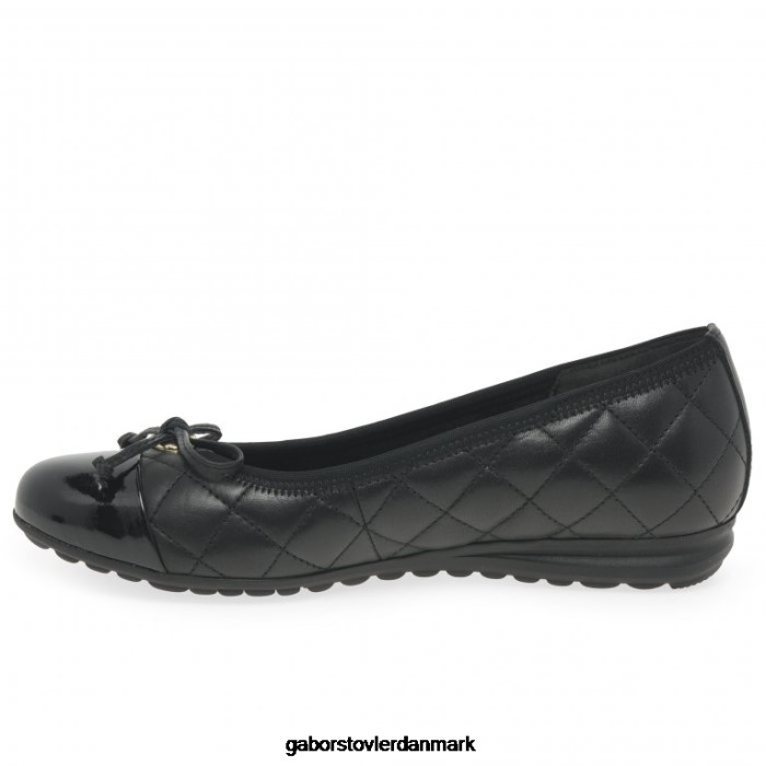 Gabor Kvinder vintergække balletpumper 4T2H614 fodtøj sort/patent