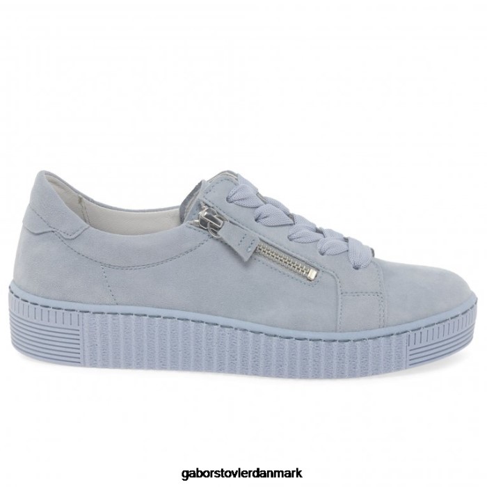 Gabor Kvinder visdom fritidssko 4T2H6328 fodtøj akvamarin ruskind