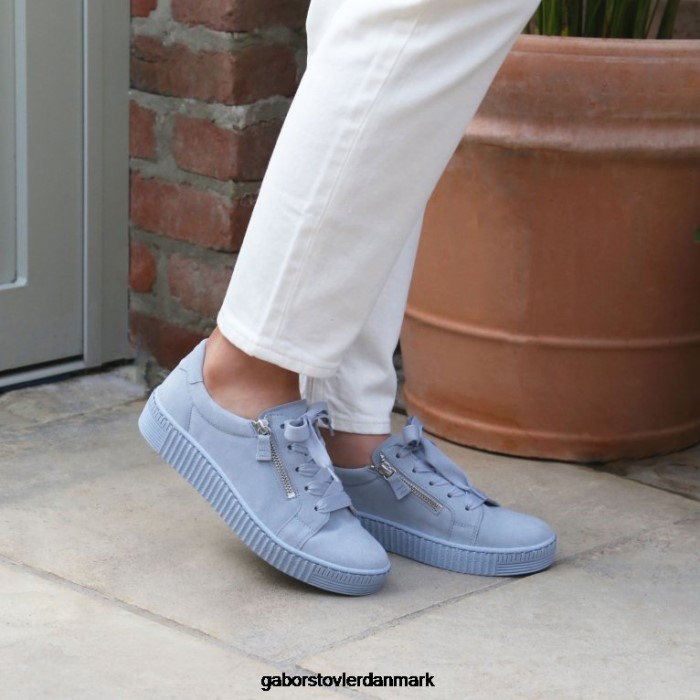 Gabor Kvinder visdom fritidssko 4T2H6328 fodtøj akvamarin ruskind