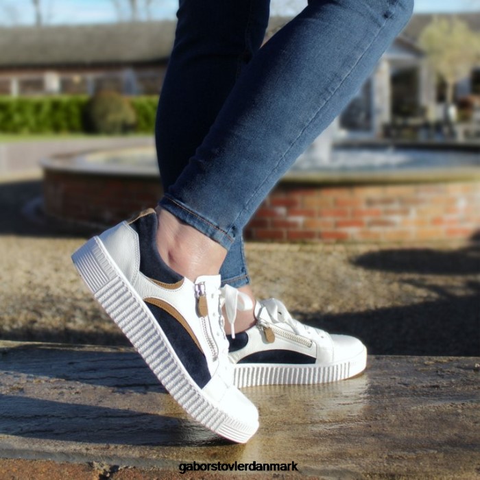 Gabor Kvinder wemo trænere 4T2H6143 fodtøj hvid/marin