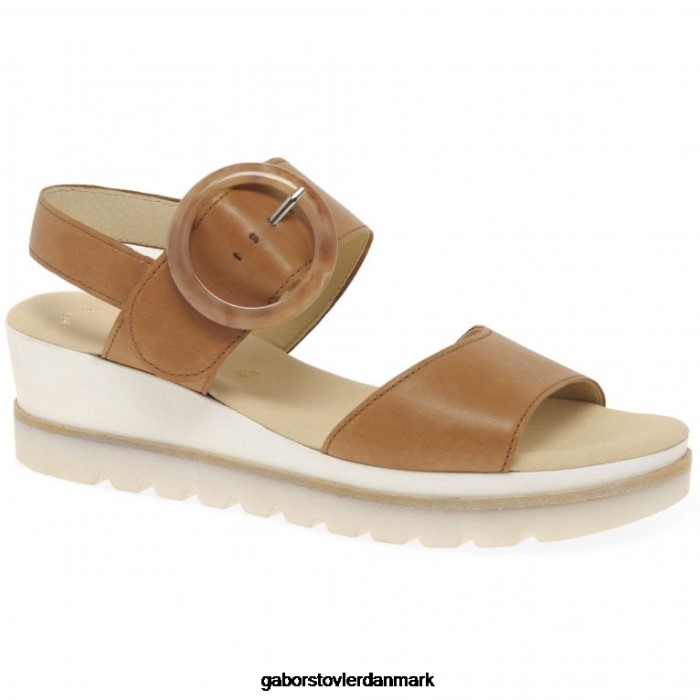 Gabor Kvinder yeo sandaler med kilehæl 4T2H6153 fodtøj cognac