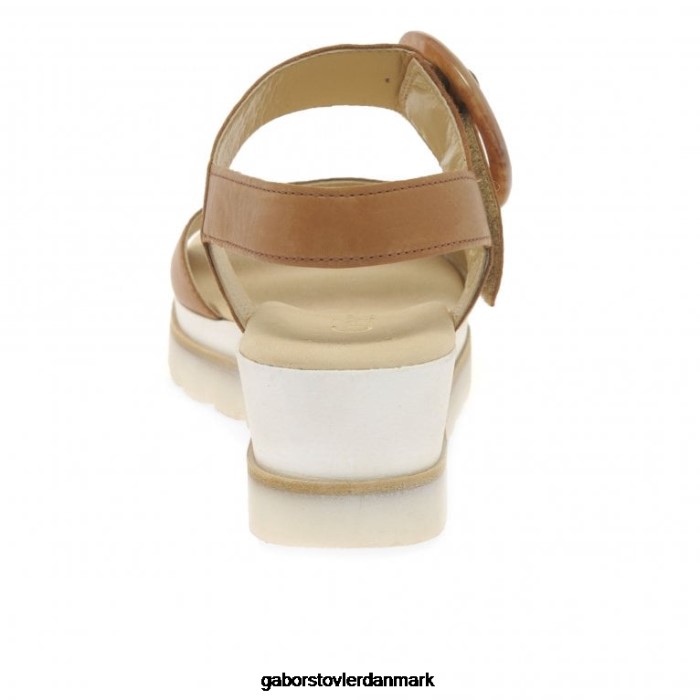 Gabor Kvinder yeo sandaler med kilehæl 4T2H6153 fodtøj cognac