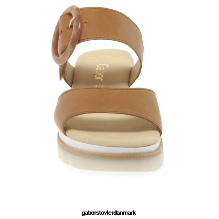 Gabor Kvinder yeo sandaler med kilehæl 4T2H6153 fodtøj cognac