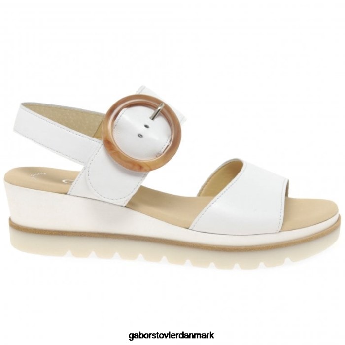 Gabor Kvinder yeo sandaler med kilehæl 4T2H6154 fodtøj hvid